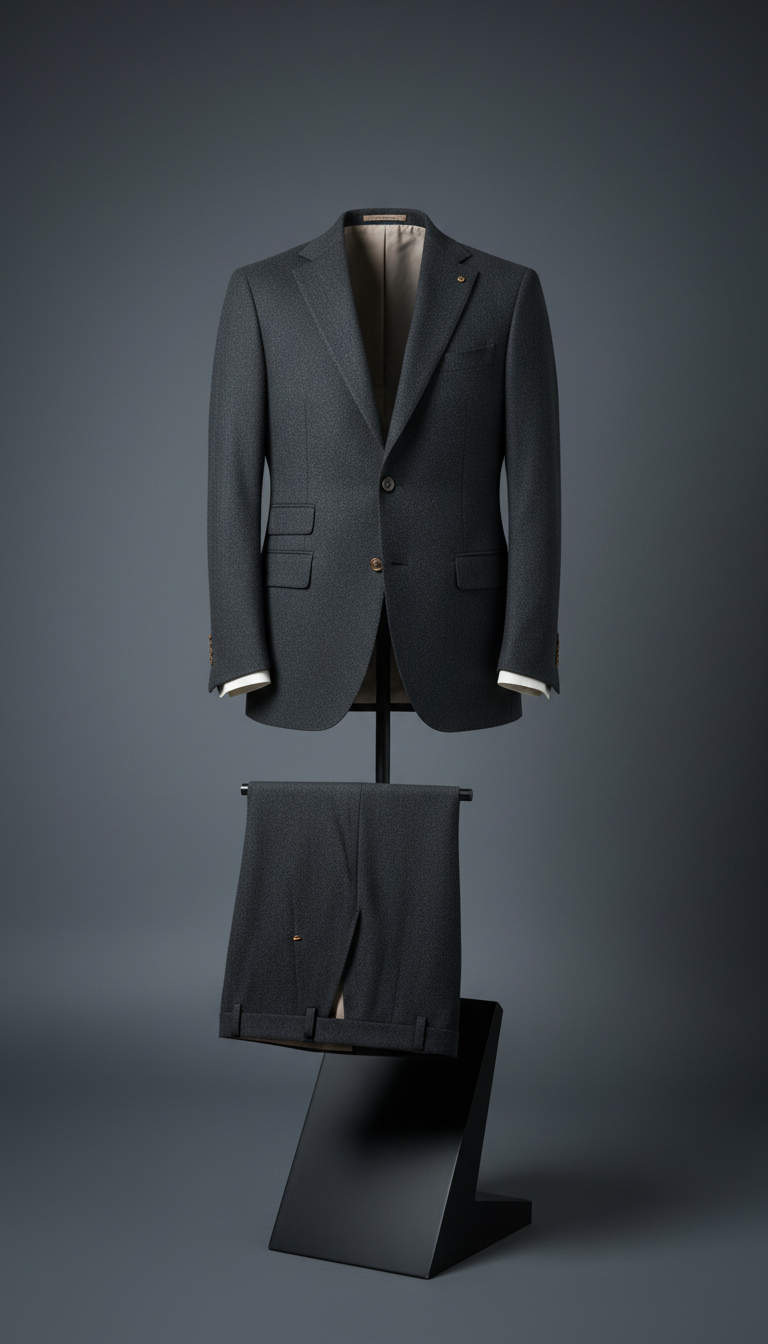 Charcoal Suit in Italian Wool